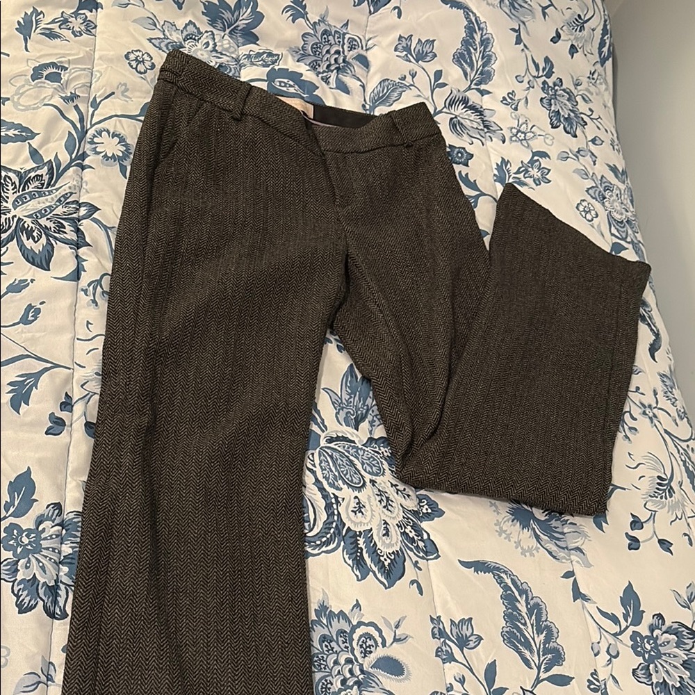 Women’s Grey/Black Herringbone Pants